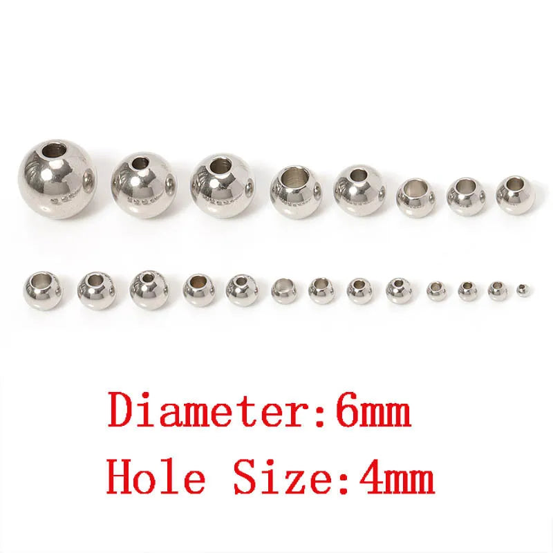 Stainless Steel Spacer Beads (100pcs)