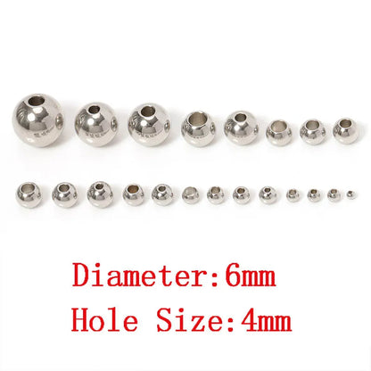 Stainless Steel Spacer Beads (100pcs)