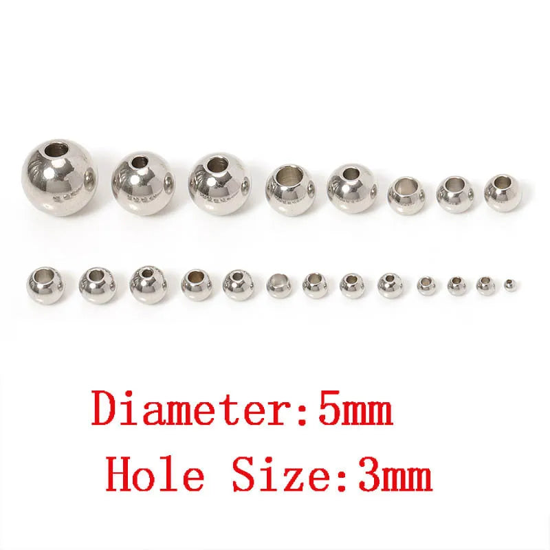 Stainless Steel Spacer Beads (100pcs)