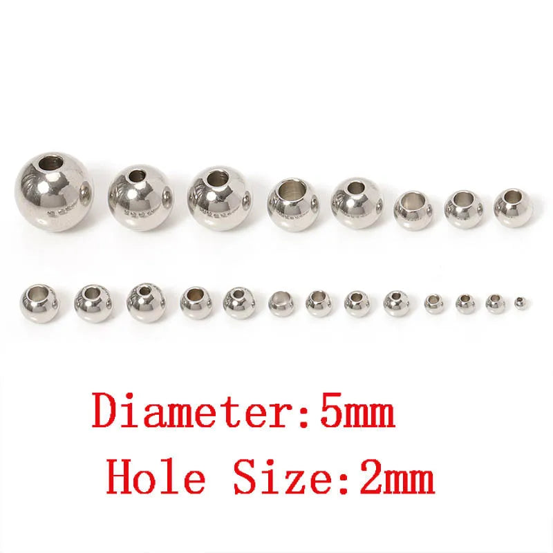 Stainless Steel Spacer Beads (100pcs)