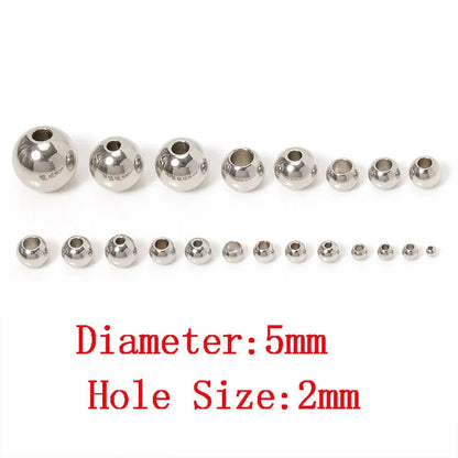 Stainless Steel Spacer Beads (100pcs)