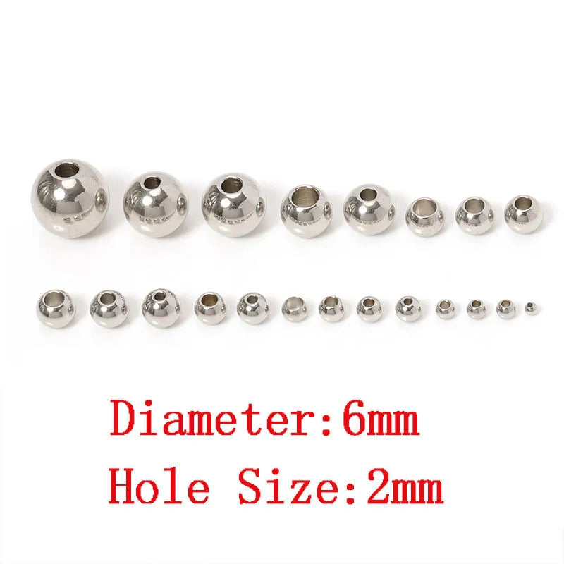 Stainless Steel Spacer Beads (100pcs)