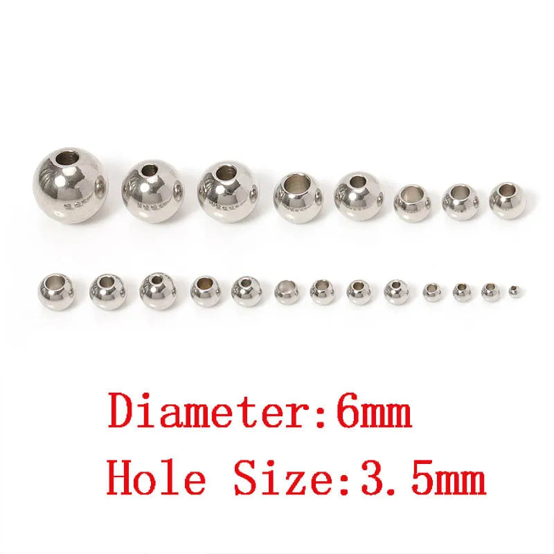 Stainless Steel Spacer Beads (100pcs)