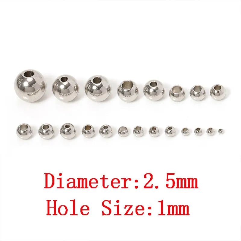 Stainless Steel Spacer Beads (100pcs)