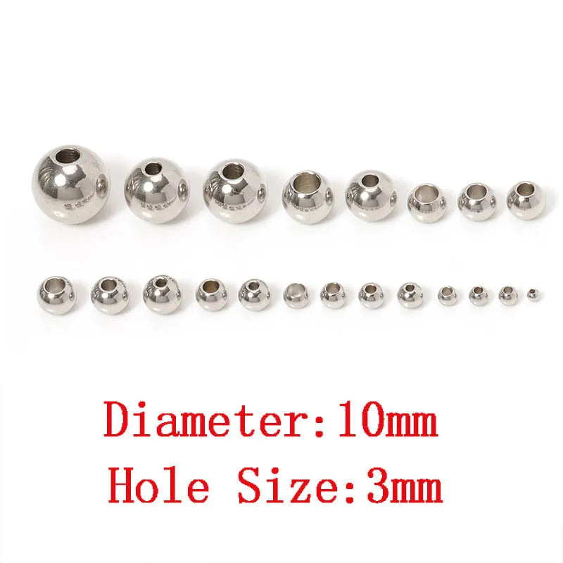 Stainless Steel Spacer Beads (100pcs)