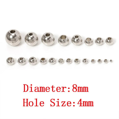 Stainless Steel Spacer Beads (100pcs)