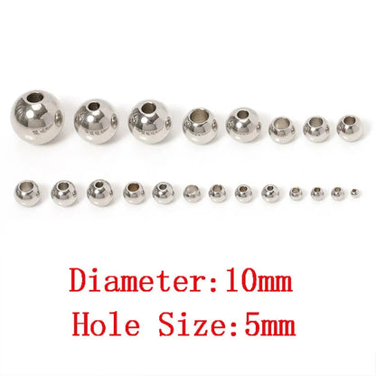 Stainless Steel Spacer Beads (100pcs)