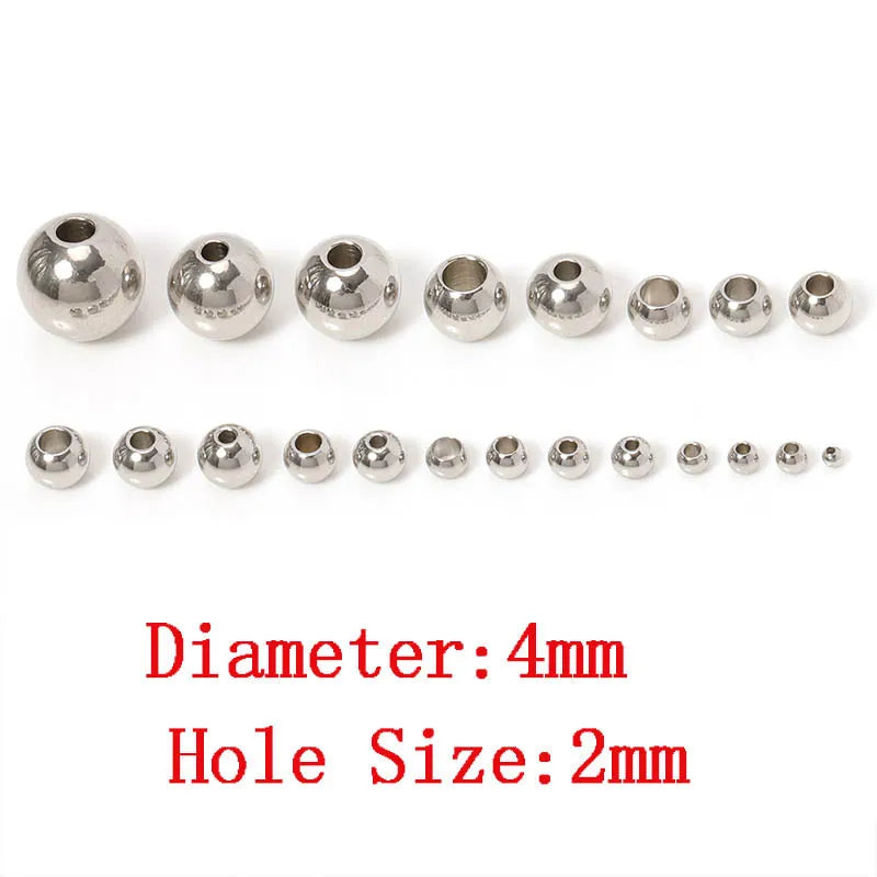 Stainless Steel Spacer Beads (100pcs)