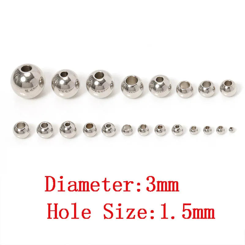 Stainless Steel Spacer Beads (100pcs)