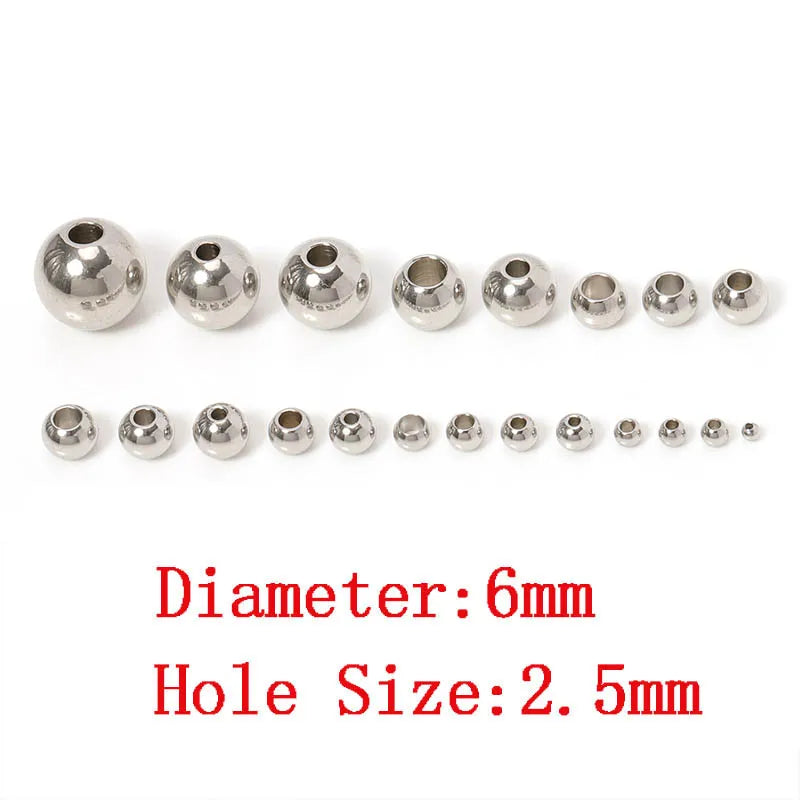 Stainless Steel Spacer Beads (100pcs)