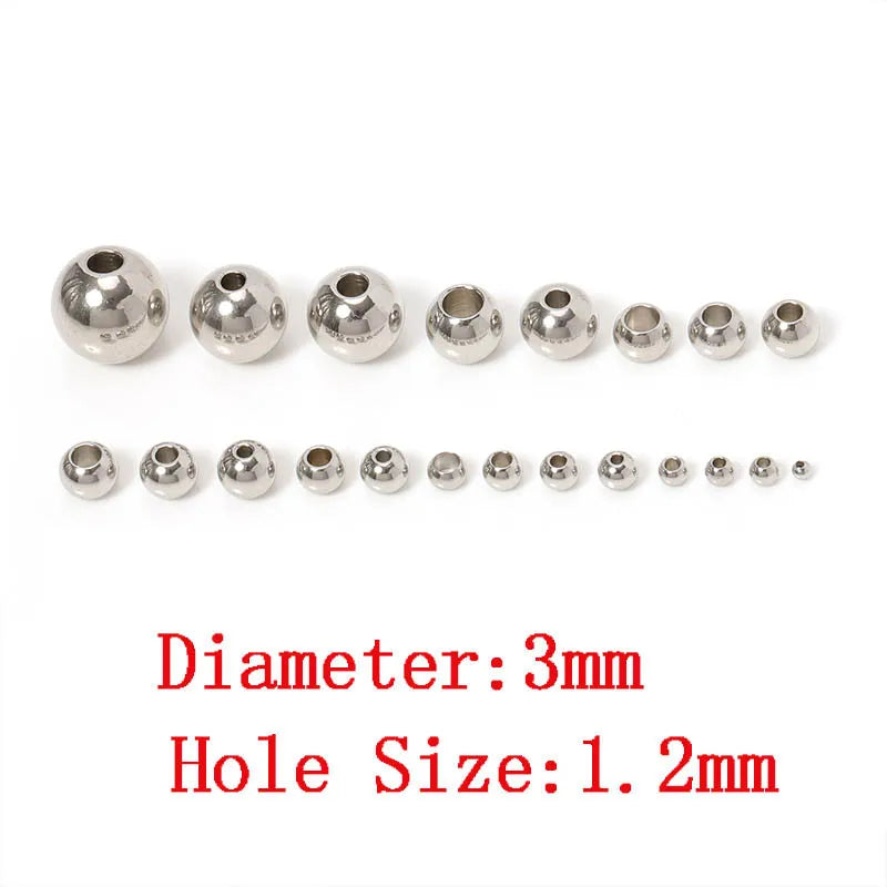 Stainless Steel Spacer Beads (100pcs)