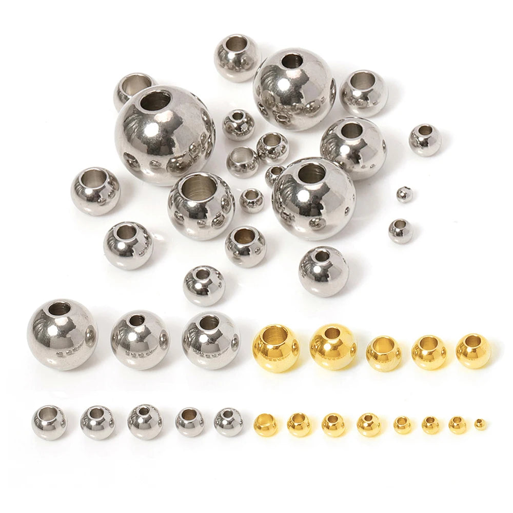 Stainless Steel Spacer Beads (100pcs)